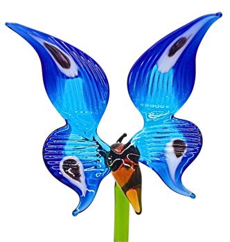 Pflanzenstecker, Schmetterling (hellblau-dunkelblau)